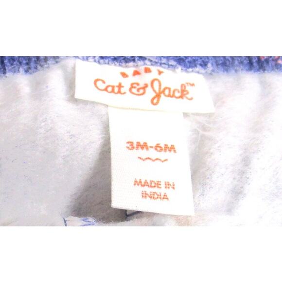 Cat & Jack Baby Pants Size 3M–6M Blue with Planets & Stars Soft Cotton Blend - Picture 4 of 4